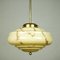 Lámpara colgante Art Déco vintage de mármol y vidrio, años 30, Imagen 3