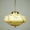 Vintage Art Deco Marble & Glass Pendant Light, 1930s 3