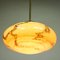 Vintage Art Deco Glass Pendant Lamp, 1930s 3