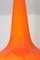 Lámpara de techo de vidrio naranja de Peill & Putzler, años 60, Imagen 5