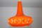 Lámpara de techo de vidrio naranja de Peill & Putzler, años 60, Imagen 7
