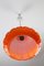 Plafonnier en Verre Orange par Peill & Putzler, 1960s 2