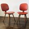 Chaises de Salon Vintage en Vinyle Rouge avec Pieds Dansette, 1960s, Set de 2 4