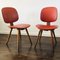 Vintage Red Vinyl Dining Chairs with Dansette Legs, Set of 2, 1960s 4