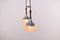 Mid-Century Danish Rosewood, Metal and Glass Dual Pendant Lamp 12