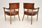 Vintage Leather and Oak Armchair, 1960s, Set of 2 11