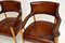 Fauteuil Vintage en Cuir et Chêne, 1960s, Set de 2 5