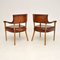 Vintage Leather and Oak Armchair, 1960s, Set of 2 10