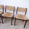 Chaises de Salon Mid-Century en Jonc, Pays-Bas, Set de 4 10