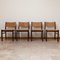 Mid-Century Rush Dutch Dining Chairs, Set of 4, Image 12