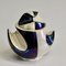Schillernde französische Vase in Irisierender Blau & Beige Keramik von Verceram, 1960er 1