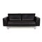 Black Leather Sofa by Rolf Benz, Image 1
