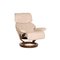 Vision Leder Cremefarbener Sessel mit Hocker Relaxation Funktion von Stressless 4