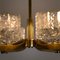 Kronleuchter mit 8 Eiszapfen Glasschirmen aus Messing, 1960er 11