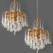 Tear Drop Glass 6-Light Chandeliers from Palwa, 1960s, Set of 2 3