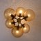 Lampadario a forma di globo molecolare in vetro color ambra di VEB, Immagine 6