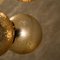 Lampadario a forma di globo molecolare in vetro color ambra di VEB, Immagine 8