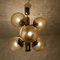 Lampadario a forma di globo molecolare in vetro color ambra di VEB, Immagine 4