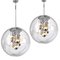 Luminaires Space Age de Doria, Two Pendant and Two Wall Lights, Set of 4 2