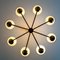 Chandelier in Opaline Brass in the Style of Sciolari 5