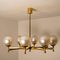 Chandelier in Opaline Brass in the Style of Sciolari 10