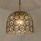 Circle Iron and Bubble Glass Light Fixtures from Glashütte, 1960s, Set of 6 6