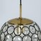 Circle Iron and Bubble Glass Light Fixtures from Glashütte, 1960s, Set of 6 4