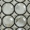 Circle Eisen und Bubble Glas Leuchten von Glashütte, 1960er, 6er Set 12
