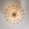 Kalmar Tulipan Flush Munt Chandelier, Glass Brass, 1960s 10