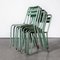 Harlequin Green French Tolix T2 Metal Dining Chairs, 1970s, Set of 8, Image 9