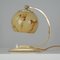 Deutsche Art Deco Marmor Tischlampe aus Opalglas & Messing, 1930er 2