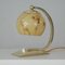 Deutsche Art Deco Marmor Tischlampe aus Opalglas & Messing, 1930er 3