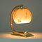 Art Deco German Marbled Opaline Glass & Brass Table Lamp, 1930s 6