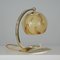 Deutsche Art Deco Marmor Tischlampe aus Opalglas & Messing, 1930er 9