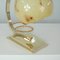 Deutsche Art Deco Marmor Tischlampe aus Opalglas & Messing, 1930er 13