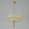 Art Deco German Pendant in Ivory Glass, Brass & Gilt Overlay, 1930s, Image 6