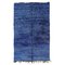 Blau-Weißer Berber Teppich aus dem 20. Jahrhundert, 1980er 1