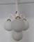 White Vintage Ceiling Lamp with Four White Glass Balls, 1970s 3