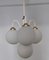 White Vintage Ceiling Lamp with Four White Glass Balls, 1970s, Image 3