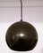 Lampada sferica regolabile vintage in alluminio marrone, anni '70, Immagine 2