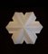 Lampada da parete o da soffitto vintage con paralume Snowflake bianco, anni '70, Immagine 1