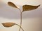 Lampada da terra in ottone con 3 foglie decorative di Carlo Giorgi e Tommaso Barbi per Bottega Gadda, Italia, anni '70, Immagine 5