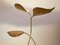 Lampada da terra in ottone con 3 foglie decorative di Carlo Giorgi e Tommaso Barbi per Bottega Gadda, Italia, anni '70, Immagine 4