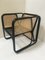 Vintage Black Lacquered Rattan and Natural Cane Chairs, Set of 6 10