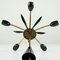 Sputnik Lamp Brass and Black Spider Pendant Lamp, 1950s, Image 10