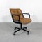 Camel Leather Office Chair on Wheels by Charles Pollock for Knoll Inc. / Knoll International, 1970s 1