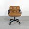 Camel Leather Office Chair on Wheels by Charles Pollock for Knoll Inc. / Knoll International, 1970s 2