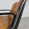 Camel Leather Office Chair on Wheels by Charles Pollock for Knoll Inc. / Knoll International, 1970s 5