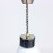 Czechoslovakian White Opaline & Brass Pull-Down Ceiling Lamp, 1960s 6