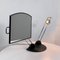 Adjustable Table Mirror with Light on Cast Iron Base, 1980s 3